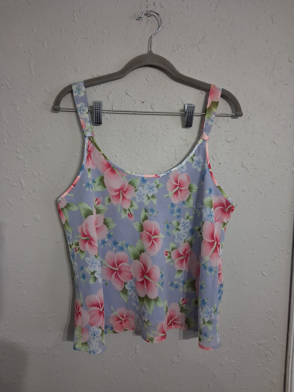 Vintage 90s cabernet tropical lingerie tank sheer y2k pj's cropped medium